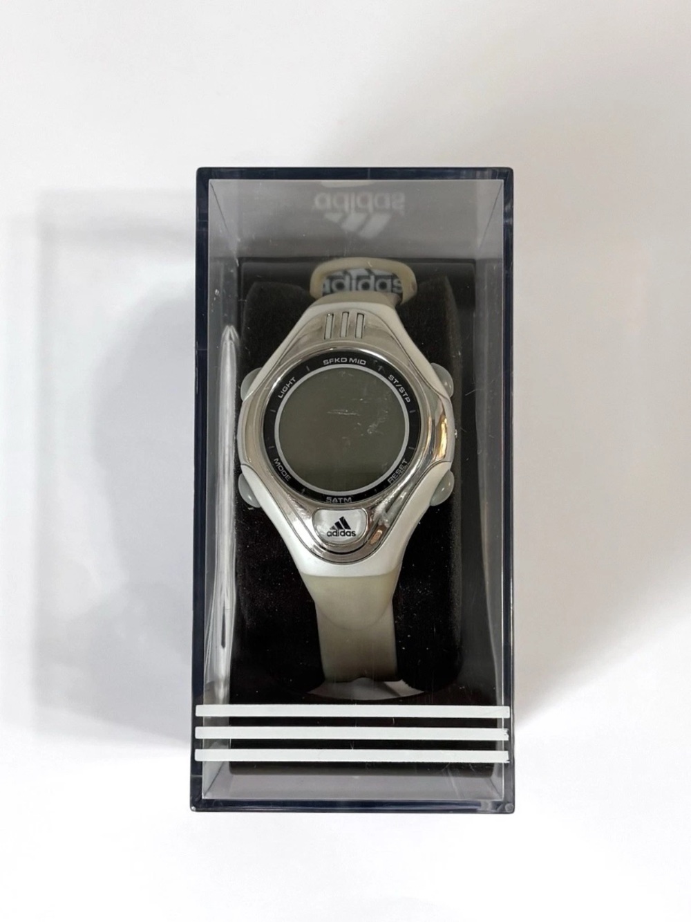 Vintage Men's Adidas Digital Watch Silicone Strap Comes In Box Not Tested